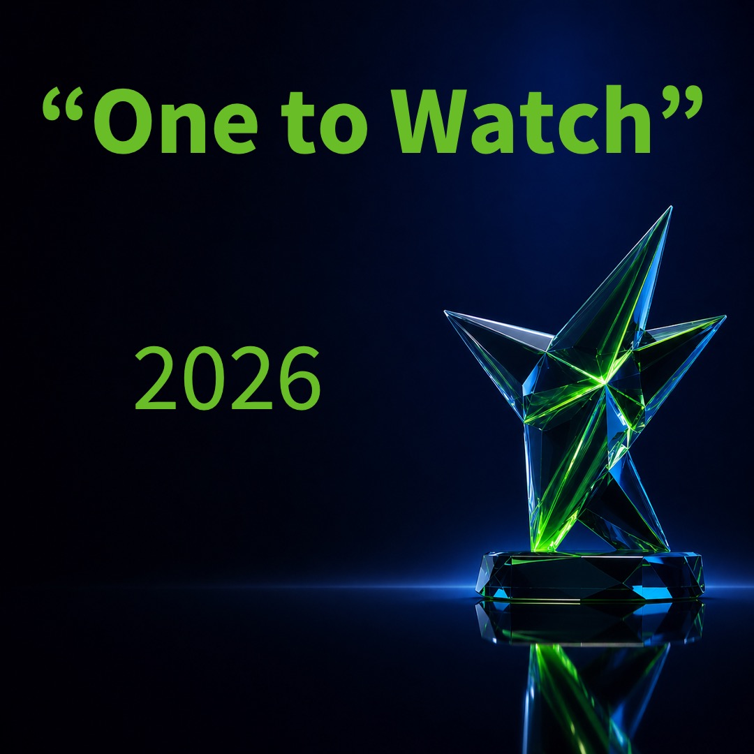 ennrgy.com named One to Watch winner in the 2026 Energy Risk Awards — crystal trophy on dark background